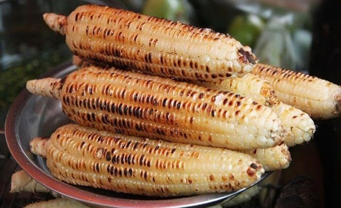 Grilled corn - A winter snack