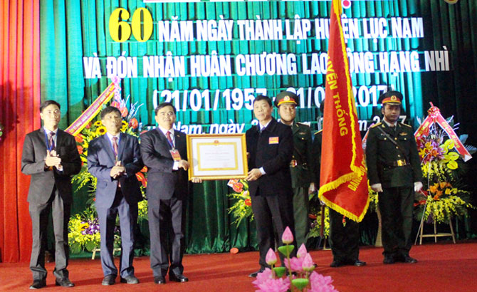 Huyện Lục Nam kỷ niệm 60 năm Ngày thành lập và đón nhận Huân chương Lao động hạng Nhì