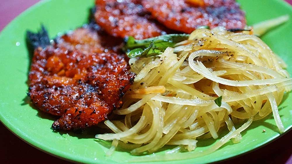 Redtail fusilier in Kien Giang province