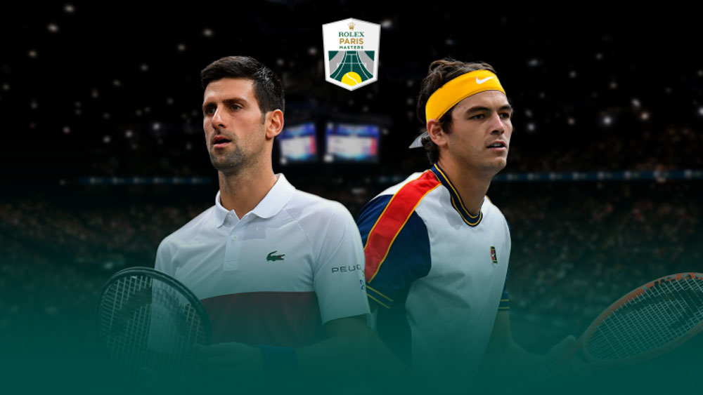 Djokovic thắng Fritz 2-0 giành vé vào bán kết Paris Masters