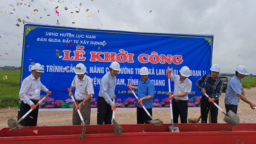 Hơn 27 tỷ đồng đầu tư nâng cấp đường trục xã Lan Mẫu (Lục Nam) giai đoạn 1