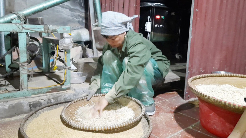 The taste of Duc Lien green rice flakes