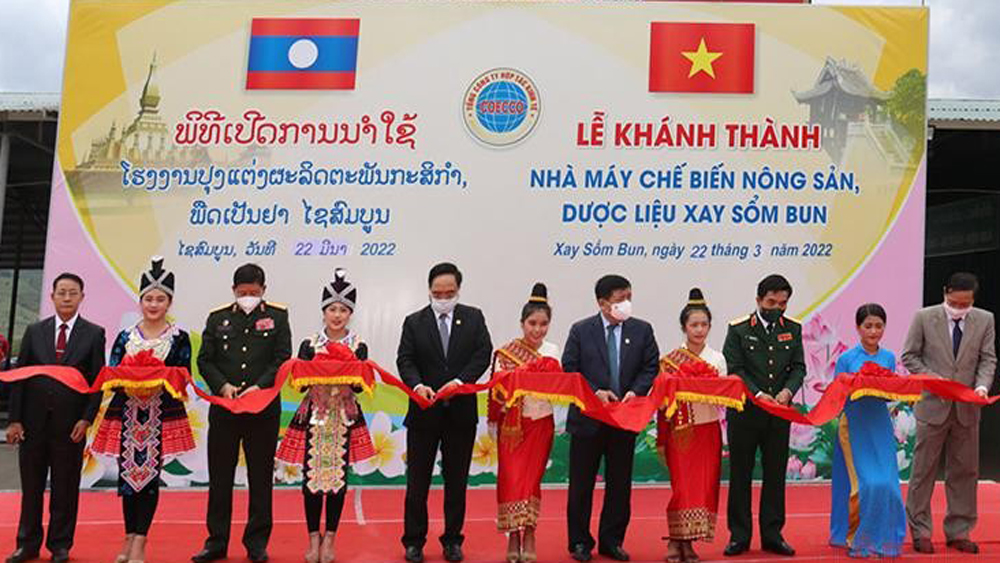 Khánh thành Nhà máy chế biến nông sản, dược liệu Xay Sổm Bun (Lào)
