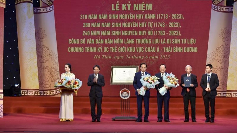 Ha Tinh’s Sino-Nom Documents honoured as Documentary Heritage of Asia-Pacific