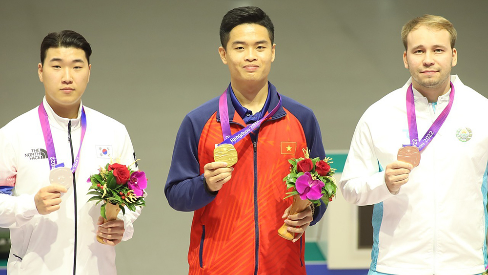 ASIAD 19: Xạ thủ Phạm Quang Huy giành Huy chương Vàng đầu tiên cho Việt Nam