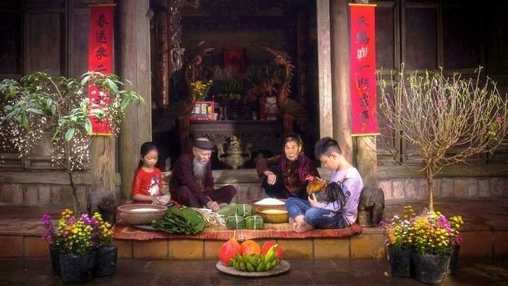 Vietnamese Tet in ancient village