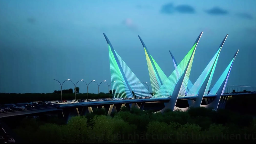 Award-winning bridge to cross Hanoi's Red River as 'wings of peace'