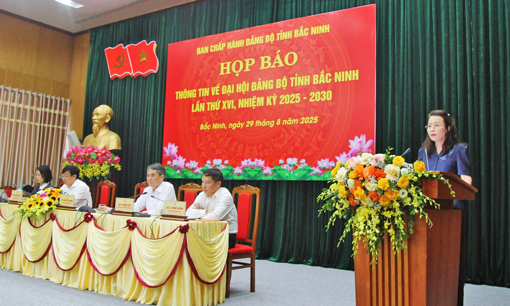   Đại hội đại biểu Đảng bộ tỉnh Bắc Ninh lần thứ XVI, nhiệm kỳ 2025 - 2030 diễn ra ngày 29 và 30/9