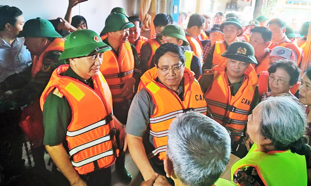  Thủ tướng Phạm Minh Chính tới Thái Nguyên thăm hỏi người dân, chỉ đạo khắc phục hậu quả mưa lũ