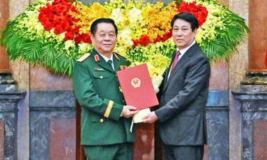  Chủ tịch nước trao quyết định bổ nhiệm Chủ nhiệm Tổng cục chính trị và thăng quân hàm Đại tướng, Thượng tướng