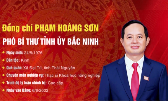 Chân dung Phó Bí thư Tỉnh ủy Bắc Ninh Phạm Hoàng Sơn