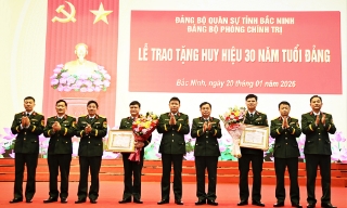 Đảng bộ tỉnh Bắc Ninh có 1.939 đảng viên được tặng, truy tặng Huy hiệu Đảng đợt 3/2/2026