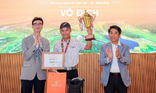 Nguyễn Văn Hòa vô địch chặng 1 Hanwha Life - VGA Junior Tour 2026