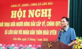 Xã Liên Bão đối thoại với Nhân dân thôn Hoài Uyên về dự án Khu công nghệ số