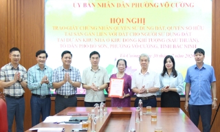 Bắc Ninh: Sau 24 năm vướng mắc, dự án Đồng Khí Tượng được trao Giấy chứng nhận quyền sử đất