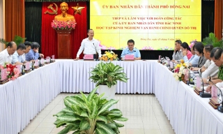 Đoàn công tác tỉnh Bắc Ninh trao đổi kinh nghiệm vận hành chính quyền đô thị tại thành phố Đồng Nai
