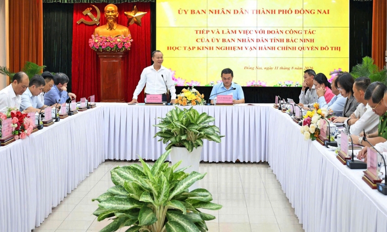  Đoàn công tác tỉnh Bắc Ninh trao đổi kinh nghiệm vận hành chính quyền đô thị tại thành phố Đồng Nai
