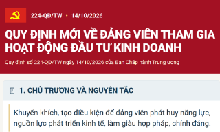 Đảng viên được tham gia hoạt động đầu tư kinh doanh như thế nào?