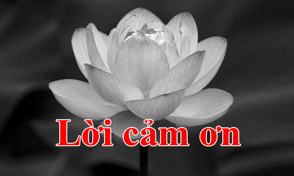  Lời cảm ơn