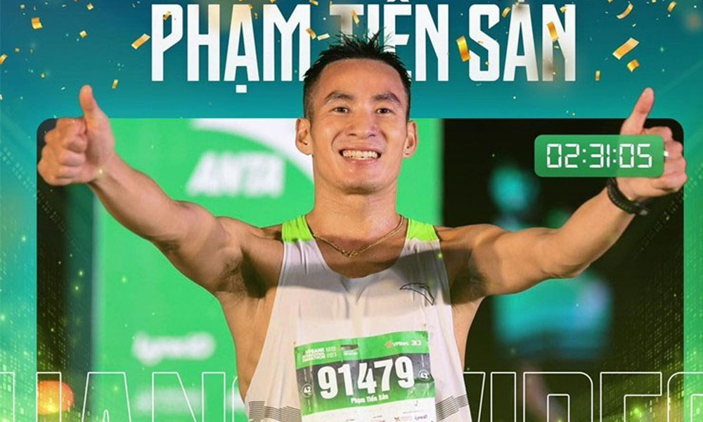 Pham Tien San breaks his personal record at Berlin Marathon 2024