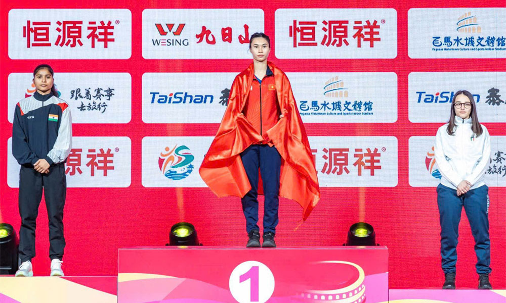Bac Giang’s female athlete win Gold Medal at the 2025 Sanda World Cup