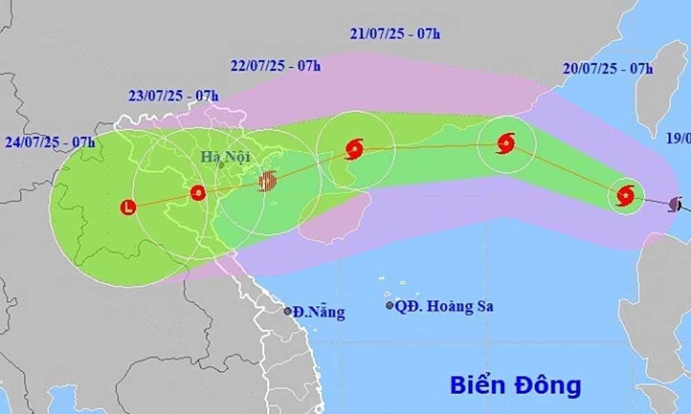 Storm Wipha enters South China Sea, heads for northern Vietnam