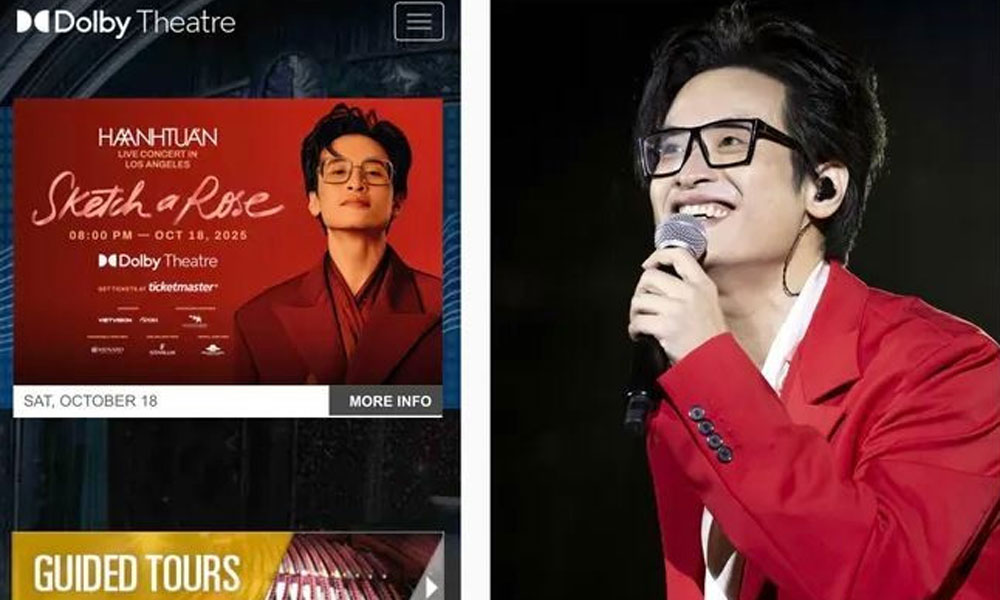Singer Ha Anh Tuan to perform at iconic Dolby Theatre in Los Angeles