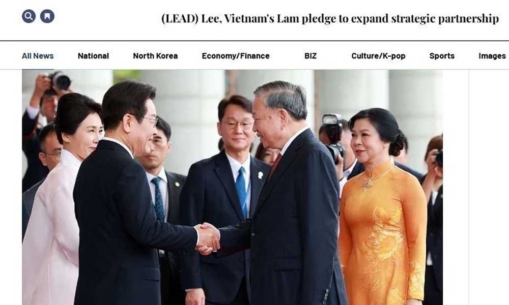 RoK media highlights Party Chief To Lam's state visit