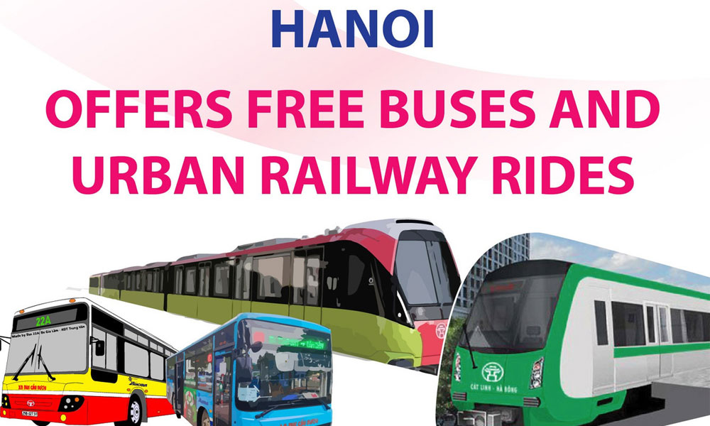 Hanoi offers free buses and urban railway rides during National Day holiday