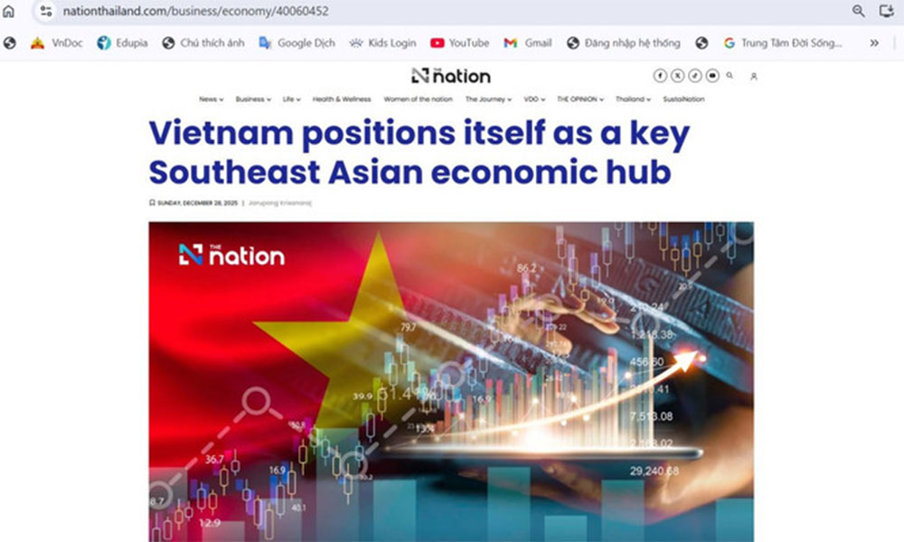 Vietnam positions itself as a key Southeast Asian economic hub: Thai newspaper