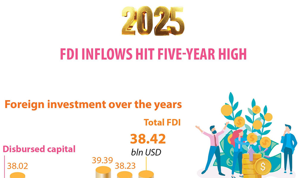FDI inflows in 2025 hit five-year high