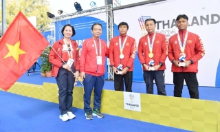 Đội tuyển bơi đoạt 4 huy chương đầu tiên cho Đoàn Thể thao người khuyết tật Việt Nam