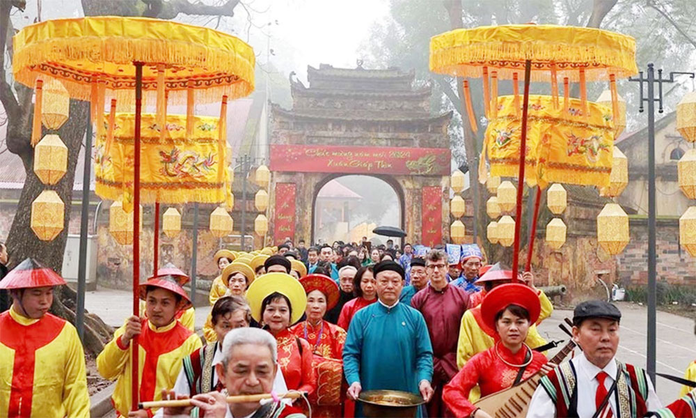 Traditional Tet rituals showcased at Thang Long Imperial Citadel