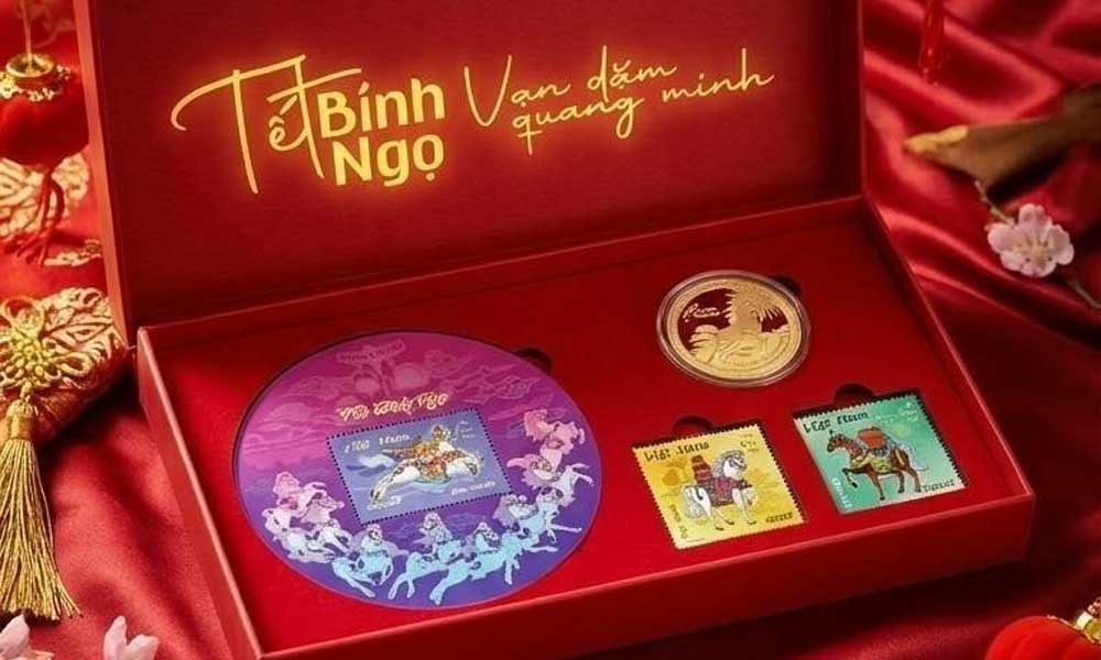 Stamp set, coin issued to mark Year of the Horse