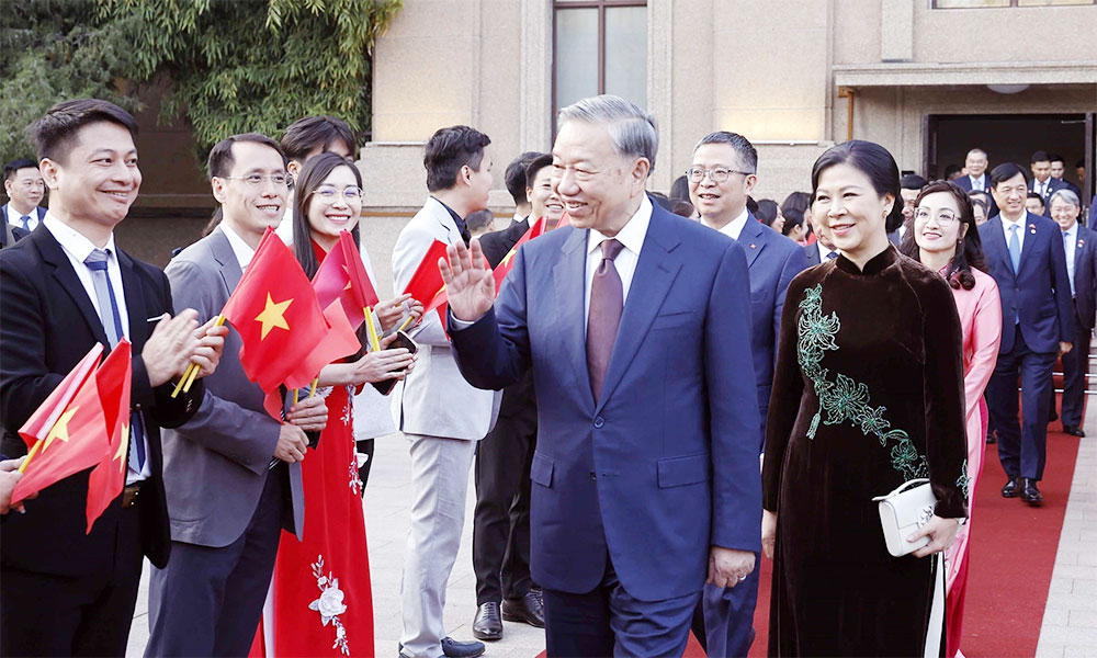 Top leader meets Vietnamese diplomatic staff, community in China