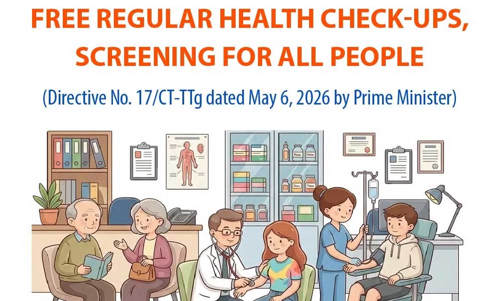 Free regular health check-ups, screening for all people
