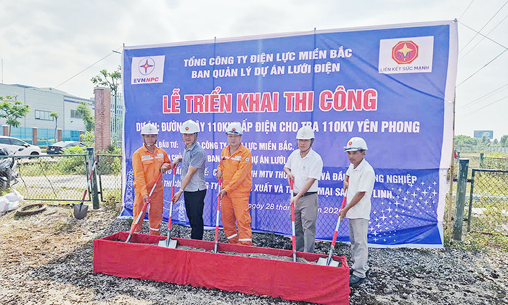 Bac Ninh launches 110kV transmission line project for Yen Phong substation