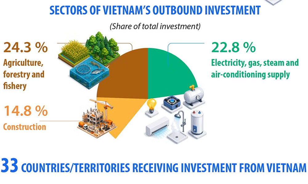 Vietnam's outbound investment hits 1.21 billion USD in H1