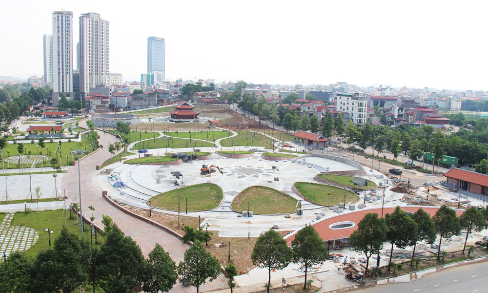 Closer look at 27 million USD Van Mieu Park ahead of inauguration in Bac Ninh 