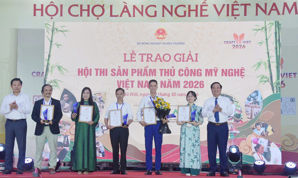 Fifty-five products honoured at 2026 Vietnam handicrafts competition