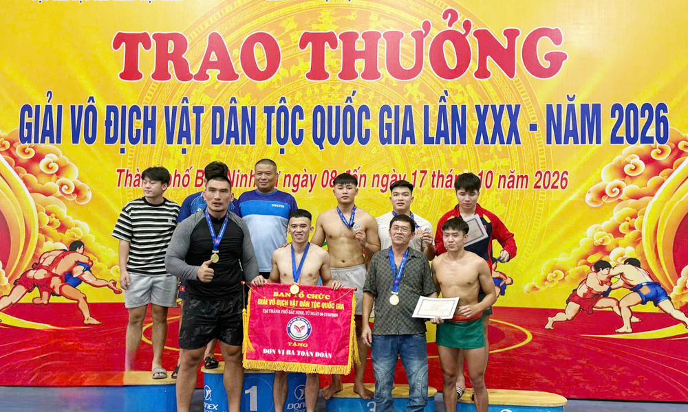 Bac Ninh finishes third at National Traditional Wrestling Championships
