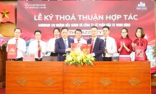 Agribank Chi nhánh Bắc Giang ký kết hợp tác toàn diện với Công ty cổ phần Đầu tư Minh Hùng