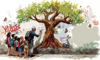 Bức tường màu xanh