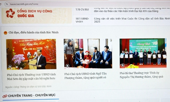 Bắc Ninh: Thông tin từ Cổng Thông tin điện tử tỉnh được tự động đăng tải lên 113 Cổng Thông tin điện tử của cơ quan nhà nước