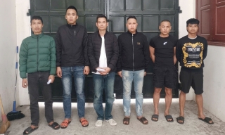 Công an xã Hiệp Hòa bắt quả tang 6 đối tượng tổ chức sử dụng ma túy