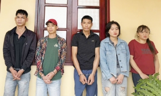 Công an xã Lục Nam bắt giữ 5 đối tượng sử dụng ma túy
