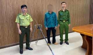 Công an xã Tân Yên xử lý hành vi đánh bắt chim hoang dã trái phép