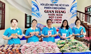 Phụ nữ phường Từ Sơn tổ chức “Phiên chợ 0 đồng ấm tình  phụ nữ” 
