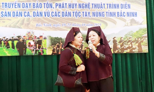 Nâng cao năng lực bảo tồn, phát huy dân ca, dân vũ các dân tộc Tày, Nùng