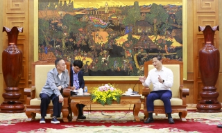 Chủ tịch UBND tỉnh Vương Quốc Tuấn tiếp đoàn công tác Quỹ Phát triển các nhà khoa học hàng đầu thế giới tại Thượng Hải (Trung Quốc)